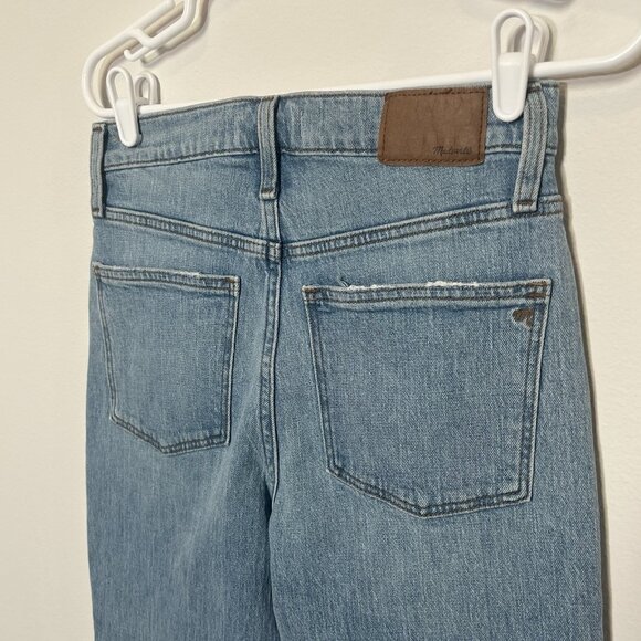 Madewell Women’s classic straight jeans size 25 high rise Cropped Blue Denim - Picture 12 of 13